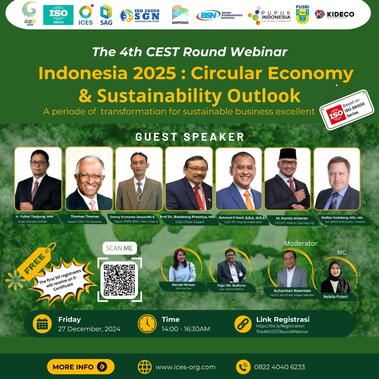 The 4th CEST Webinar "Indonesia 2025 : Circular Economy & Sustainability Outlook"